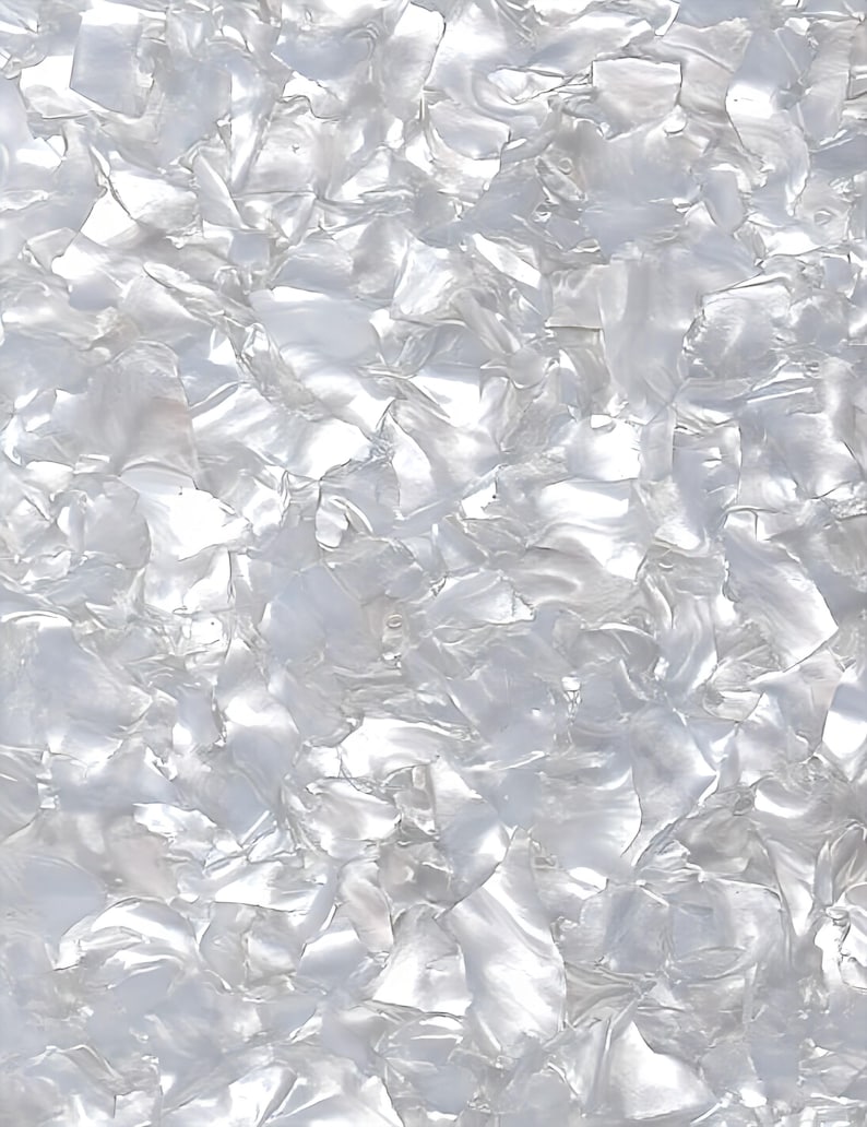 Witte parelmoer mineraal kristal gegoten acrylplaat (PMMA) 3 mm/.118" | Lasergesneden sieraden maken, oorbellen en hangers blanco afbeelding 1