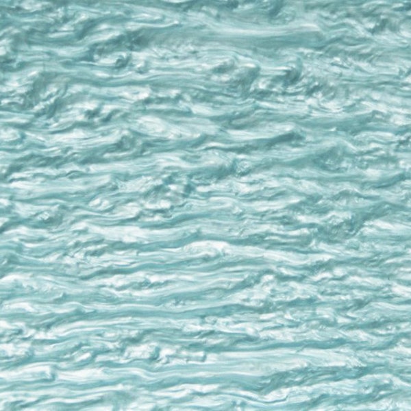 Acrylic (PMMA) Pearlescent Ripple/Stream Sheet, 3.0mm Thickness (.118") - Water Blue (SW07)