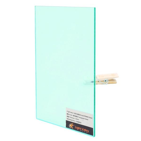 Acrylic (PMMA) Tinted Color Sheet, 3.0mm Thickness (.118") - Glass Green (55206)