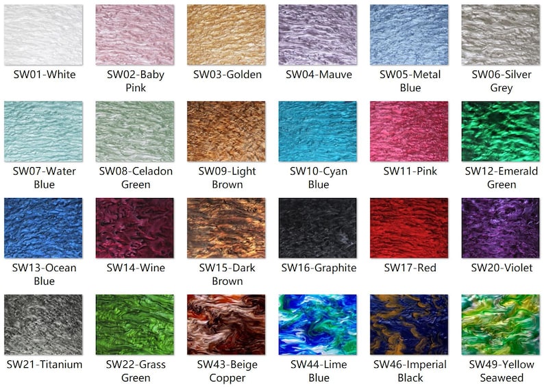 Grass Green Pearlescent Ripple Acrylic Sheet 3mm (.118") PMMA Wave Panel | Laser Cut, Jewelry & DIY Crafts image 2