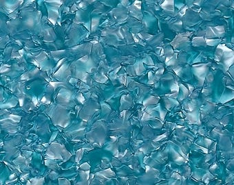 Cyan Pearlescent Mineral Crystal Cast Acrylic Sheet (PMMA) 3mm/.118" | Laser Cut Jewelry Making Supply, Earrings & Pendants Blanks