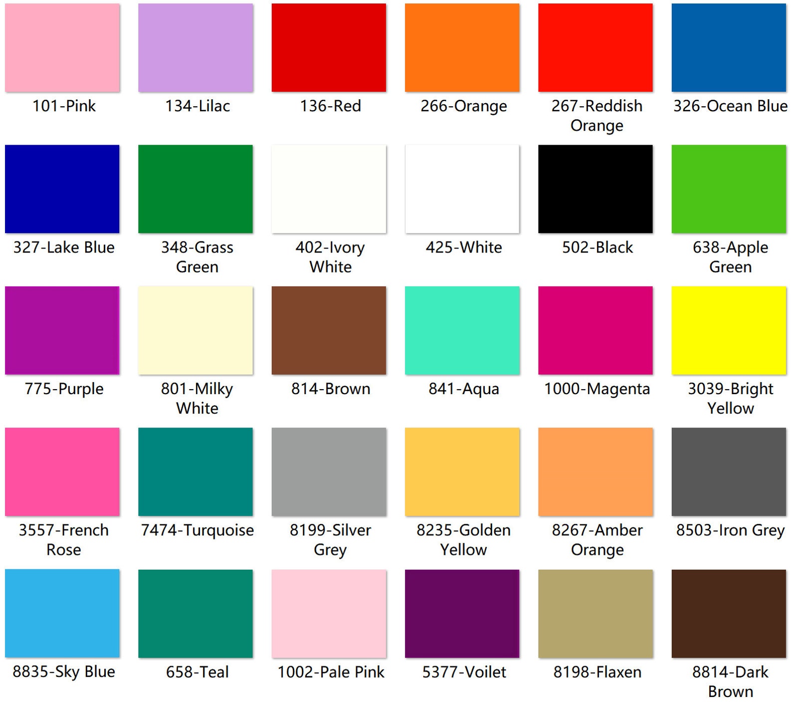 Full Sets of Acrylic PMMA Opaque Color Sheets with All 30 | Etsy