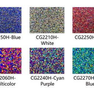 Acrylic (PMMA) Two-Sided Chunky Glittering Sheets, 3.0mm Thickness (.118&quot;), 6 Colors/3 Sizes Available!
