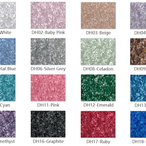 Acrylic (PMMA) Pearlescent Mineral Crystal Sheets, 3.0mm Thickness (.118&quot;), 16 Colors/3 Sizes Available!