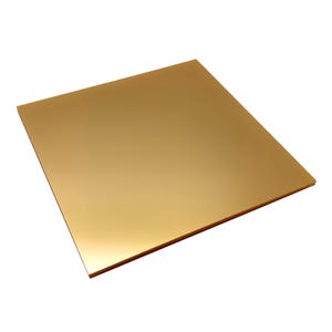 Lámina acrílica metálica perlada dorada de 3 mm (0,118") / Láser/CNC, joyería, resina y manualidades