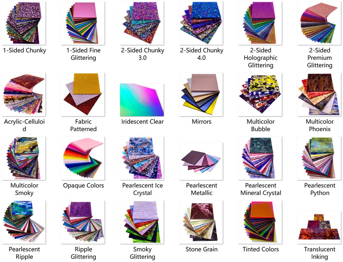 A full set of all the samples for all 24 types of sheets 98mm Etsy