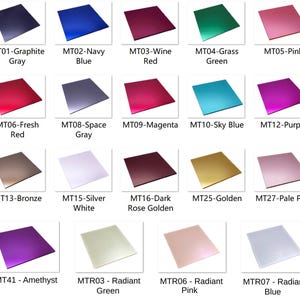 Acrylic (PMMA) Pearlescent Metallic Sheets, 3.0mm Thickness (.118&quot;), 19 Colors/11 Sizes Available!