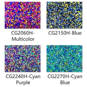 Acrylic (PMMA) 2-Sided Chunky Glittering Sheet, 3.0mm Thickness (.118&quot;), 4 Colors/12 Sizes Available!