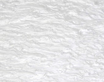 Acrylic (PMMA) Pearlescent Ripple/Stream Sheet, 3.0mm Thickness (.118") - White (SW01)