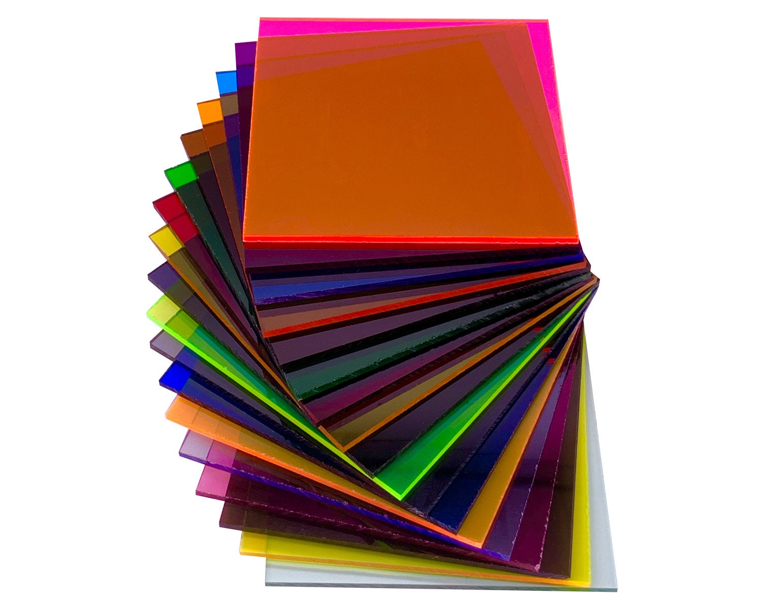2 Fogli Acrilici Trasparenti Colore Arancione 30.5x40.6cm Spessore 3mm, Per Pittura, Decorazione, Bricolage E Progetti Creativi