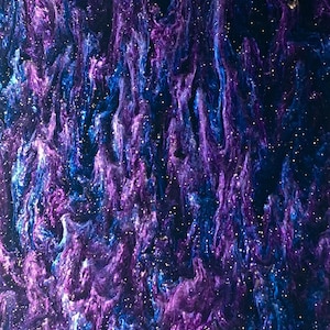Violet Blue Smoky Glitter Acrylfolie 3.0 mm | Glanz PMMA für Laser Cut, Schmuck, Resin & DIY Handwerk