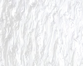 White Pearlescent Ripple Acrylic Sheet 3mm (.118") PMMA Wave Panel | Laser Cut, Jewelry & DIY Crafts