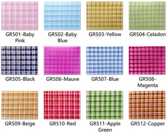 Acrylic (PMMA) Multi-Colors Plaid Sheets, 3.0mm Thickness (.118"), 12 Colors/11 Sizes Available!