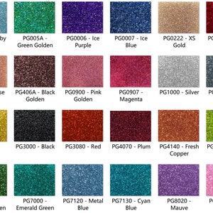 Full Sets of Acrylic PMMA Two-Sided Premium Glittering Sheets with All 24 Available Colors, One of Each in 5 Available Sizes image 2
