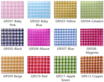 Acrylic (PMMA) Multi-Colors Plaid Sheets, 3.0mm Thickness (.118"), 12 Colors/11 Sizes Available!