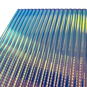 Acrylic (PMMA) Iridescent/Radiant Textured Sheets, 3.0mm Thickness (.118&quot;) - Stripe (IT06)