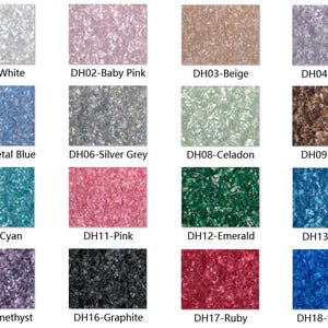 Witte parelmoer mineraal kristal gegoten acrylplaat (PMMA) 3 mm/.118" | Lasergesneden sieraden maken, oorbellen en hangers blanco afbeelding 3
