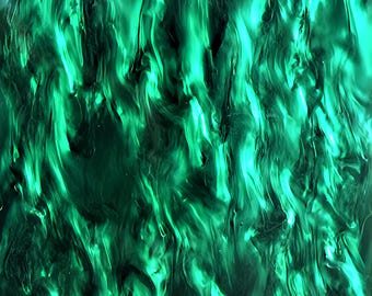 Emerald Green Pearlescent Ripple Acrylic Sheet 3mm (.118") PMMA Wave Panel | Laser Cut, Jewelry & DIY Crafts