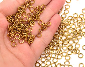 50pcs Stainless Steel Closed Jump Rings / O Rings | Steel or Gold | 4 Sizes | DIY Jewelry Making Connectors & Findings