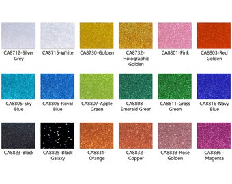 Acrylic (PMMA) One-Sided Fine Glittering Sheets, 3.0mm Thickness (.118"), 18 Colors/12 Sizes Available!