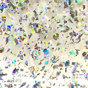 Acrylic (PMMA) 2-Sided Crystal Chunky Glittering Sheet, 3.0mm Thickness (.118&quot;) - Silver (CC100)