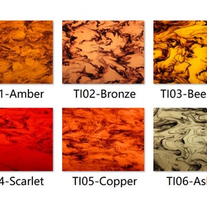 Acrylic (PMMA) Translucent Inking Sheets, 3.0mm Thickness (.118&quot;), 6 Colors/3 Sizes Available!