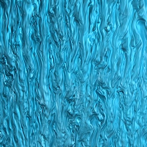 Cyan Blue Pearlescent Ripple Acrylic Sheet 3mm (.118") PMMA Wave Panel | Laser Cut, Jewelry & DIY Crafts