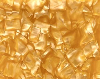 2-Sided Cellulose Acetate Mineral Crystal Sheet, 2.5mm Thickness (1/10")  - Honey Gold (AC1019)