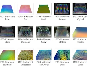 Acrylic (PMMA) Iridescent/Radiant Sheets, 3.0mm Thickness (.118"), 15 Colours/3 Sizes Available!