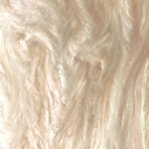 Beige Ripple Glitter Acrylfolie 3.0 mm | Sparkle PMMA für Laser-Cut, Schmuck, Resin & DIY-Handwerk