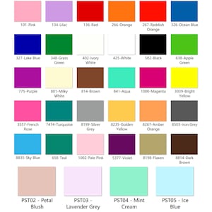 Acrylic (PMMA) Opaque/Pastel Color Sheets, 3.0mm Thickness (.118"), 34 Colors/3 Sizes Available!