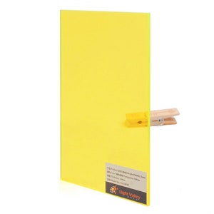 Acrylic (PMMA) Tinted Color Sheet, 3.0mm Thickness (.118&quot;) - Yellow (212)