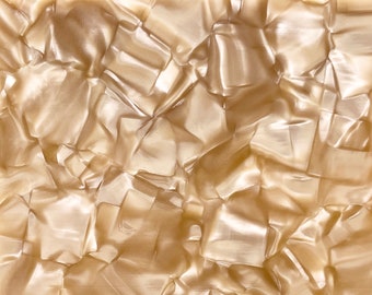 2-Sided Cellulose Acetate Mineral Crystal Sheet, 2.5mm Thickness (1/10")  - Champagne Gold (AC8034)