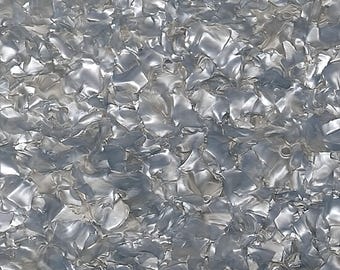 Zilvergrijs parelmoer mineraal kristal gegoten acrylplaat (PMMA) 3 mm/.118" | Lasergesneden sieraden maken, losse oorbellen en hangers