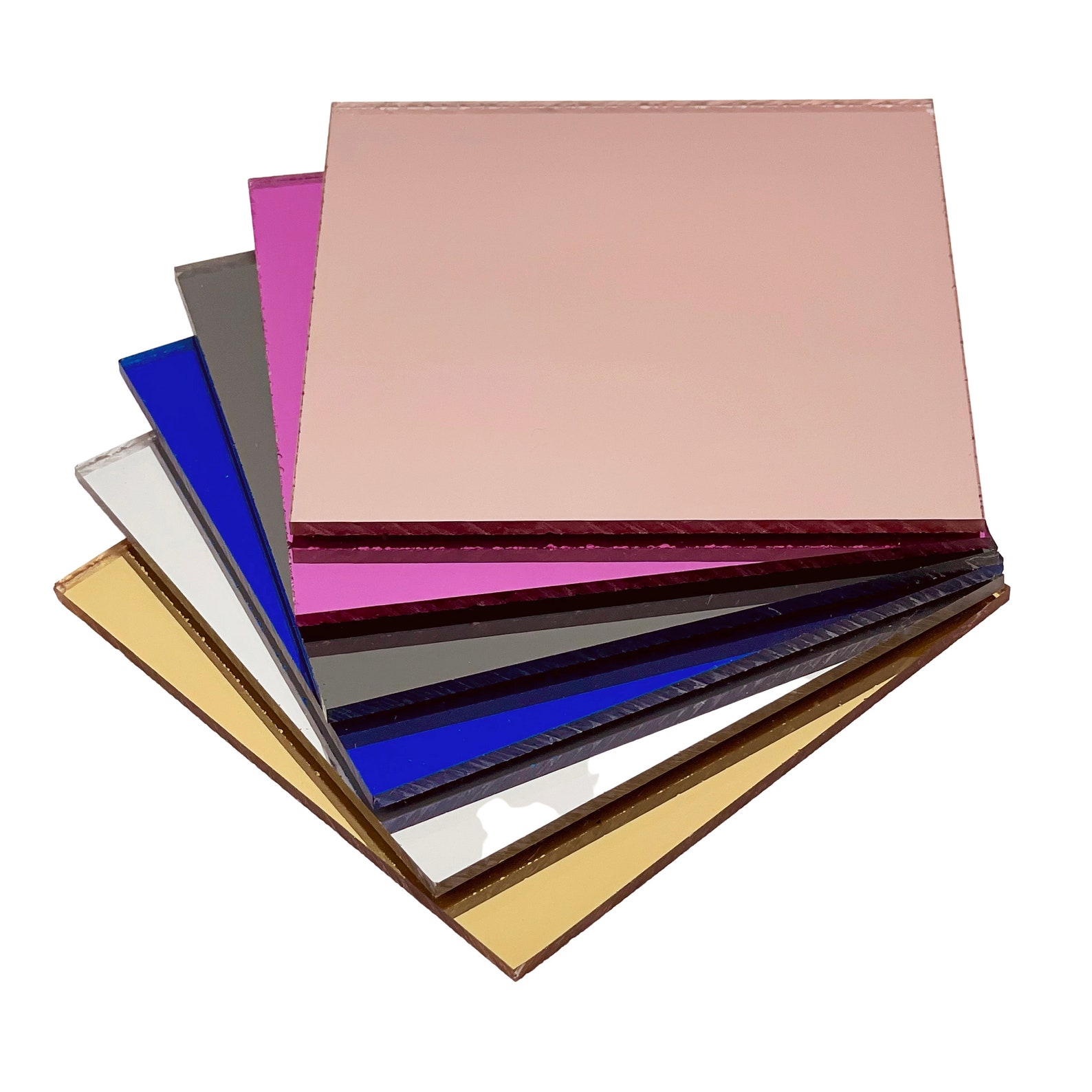 One Sided Color Acrylic (PMMA) One-sided Colour Mirrors, 3.0mm Thickness (.118