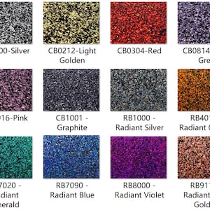 Acrylic (PMMA) One-Sided Chunky Glittering Sheets, 2.5mm Thickness (1/10&quot;), 12 Colors/3 Sizes Available!