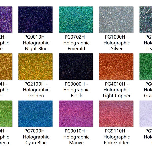 Acrylique (PMMA) Feuilles scintillantes holographiques à deux côtés, épaisseur de 3,0 mm (.118 »), 15 couleurs/3 tailles disponibles!