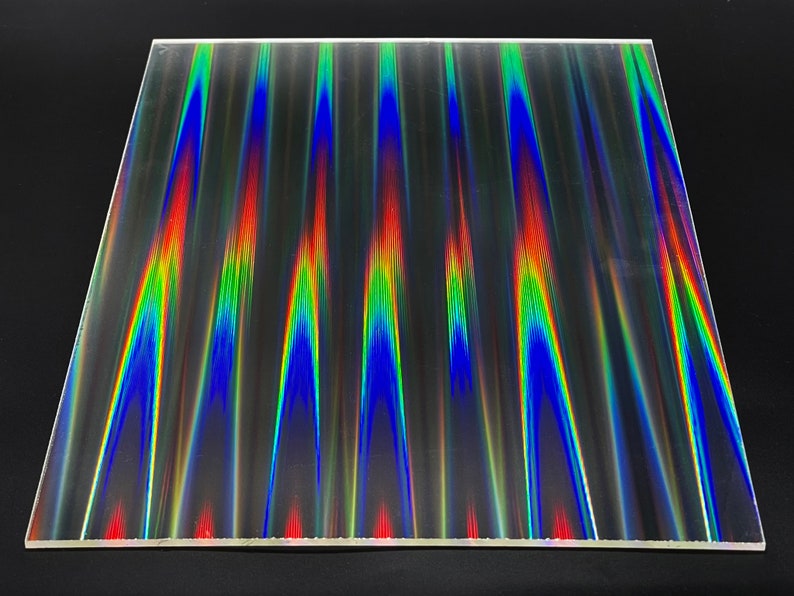 5PCS Acrylic Iridescent/Radiant Square Sheets - Rainbow PMMA Plexiglass For Crafts & Signs
