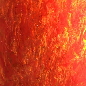 燃えるようなオレンジのスモーキーグリッターアクリルシート 3.0 mm (0.118インチ) | レーザーカット、ジュエリー、樹脂、DIYクラフトに最適なスパークルPMMA