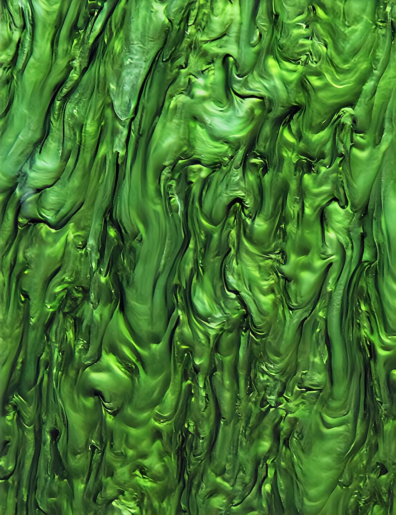 Grass Green Pearlescent Ripple Acrylic Sheet 3mm (.118") PMMA Wave Panel | Laser Cut, Jewelry & DIY Crafts image 1