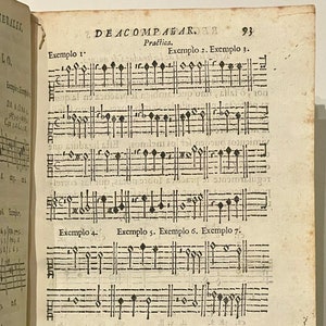 1702: Extremely Rare work of  Spanish Music Theory  Bound in Limp Vellum