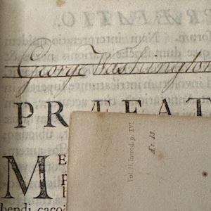 1707 Book purported to be owned by a Young George Washington