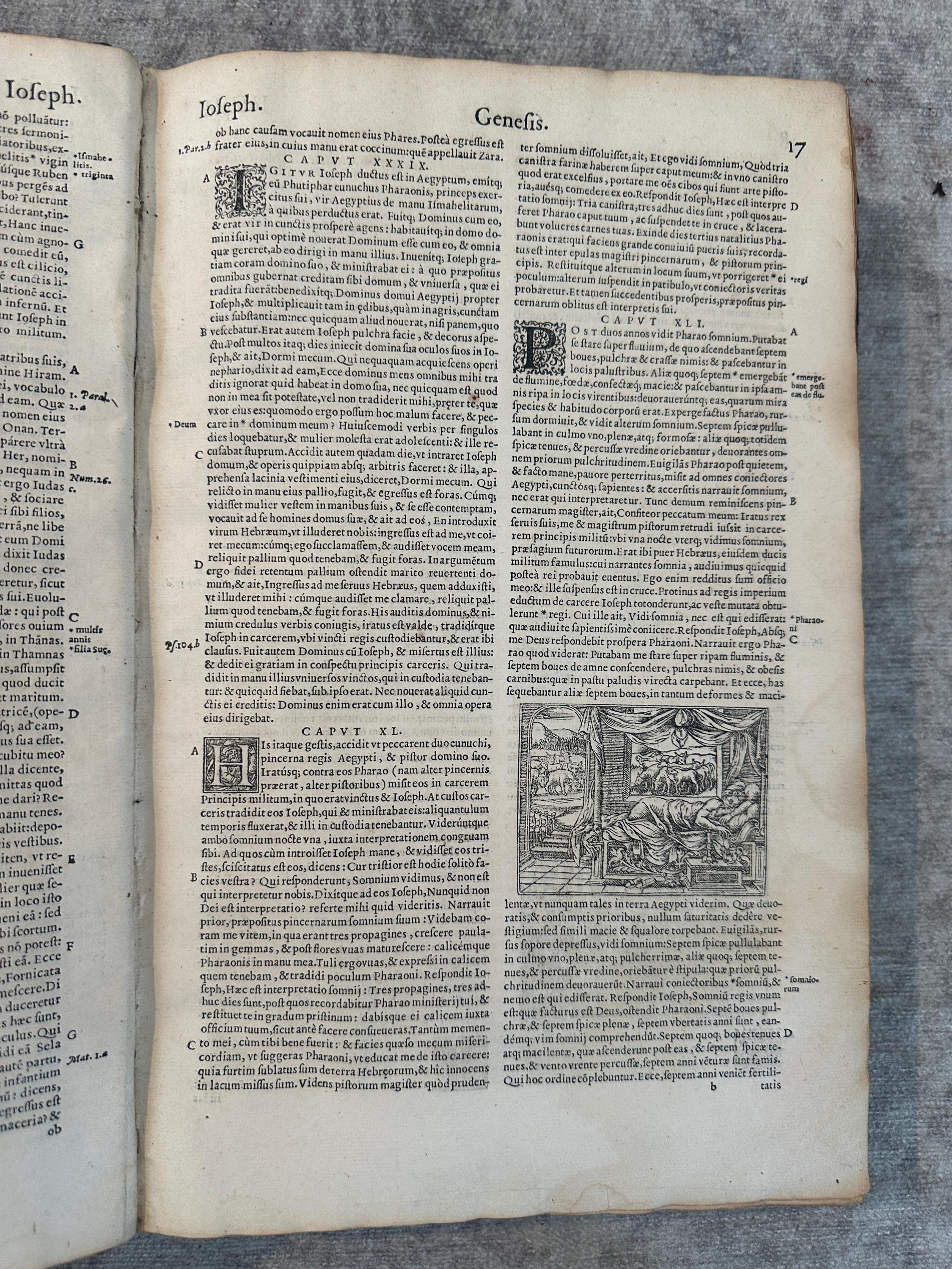 Rare Renaissance Bible in Latin, Published by the Heirs of Jacques ...