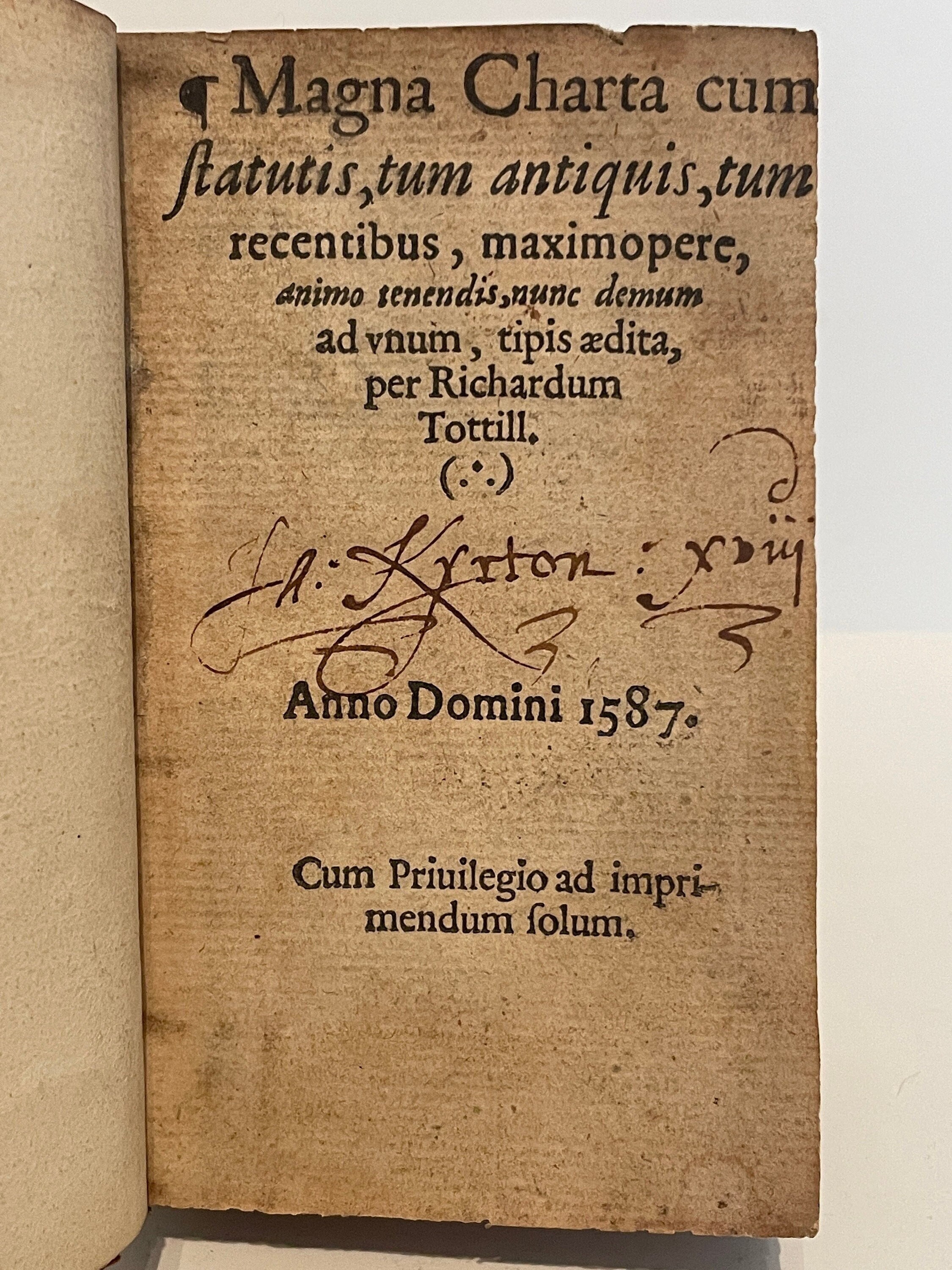 1587 Rare Elizabethan Pocket Edition of MAGNA CARTA Etsy