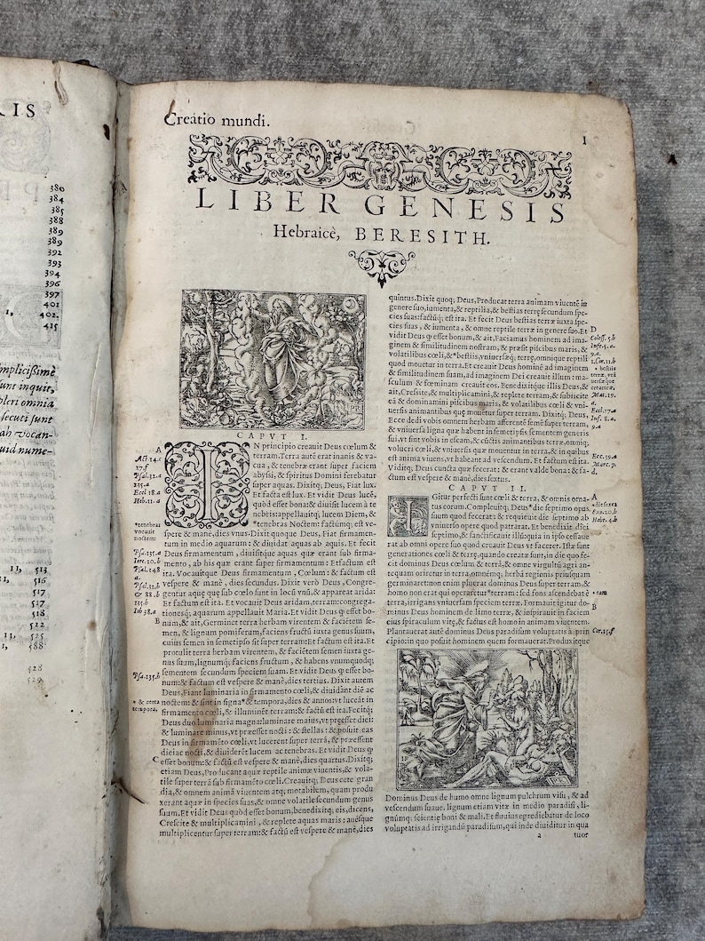 Rare Renaissance Bible in Latin, Published by the Heirs of Jacques ...