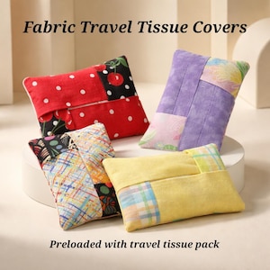 Handmade Fabric Travel Tissue Holder – Pocket Tissue Cover, Purse Accessory