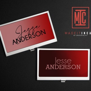 Custom Business Card Case, Personalized Card Case, Office Gift, Custom Gift for Boss Gift, Realtor Business Card Case, Custom Card Case