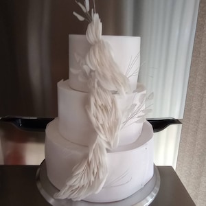 Modern Wafer Paper Decoration Wafer Paper Flowers Wafer Paper -  Wedding Cake Elegant