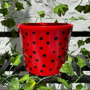BONNIE - Terracotta Planter Pot, Planter with Drainage, Painted Terracotta Pot, Hand Painted Pot, Clay Pot, Ceramic Planter Pot