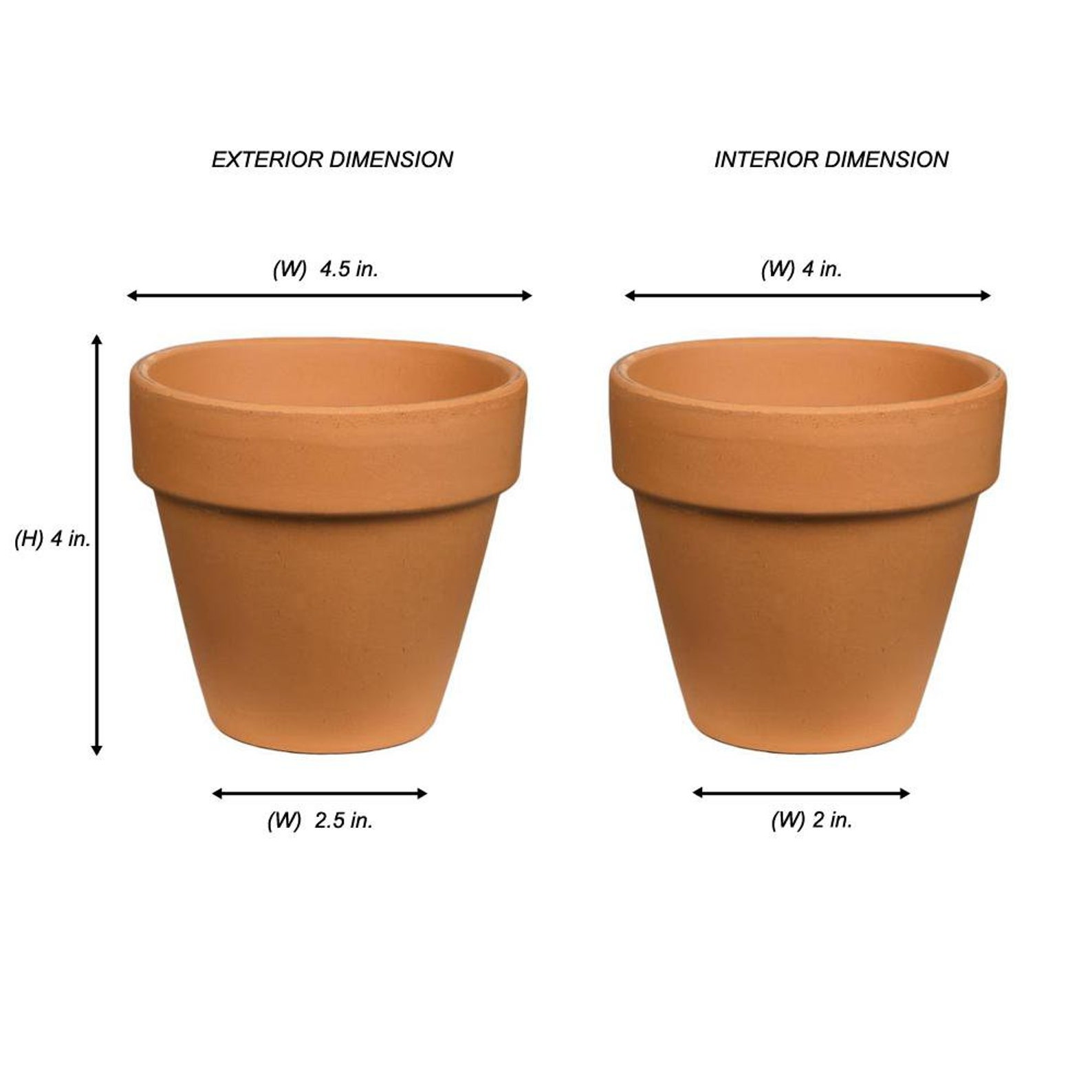 STANDARD Terracotta Pot Etsy